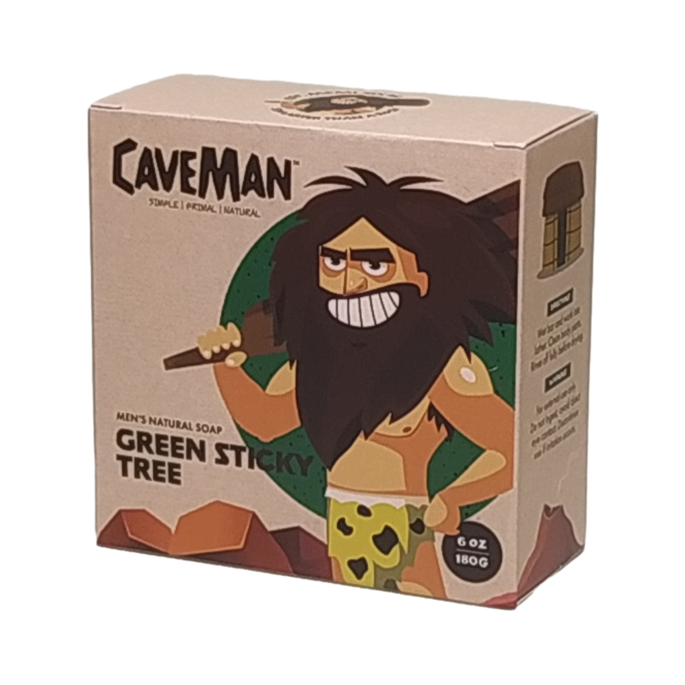 CAVEMAN Men's Natural Soap GREEN STICKY TREE