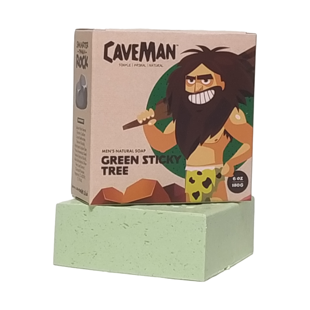 CAVEMAN Men's Natural Soap GREEN STICKY TREE